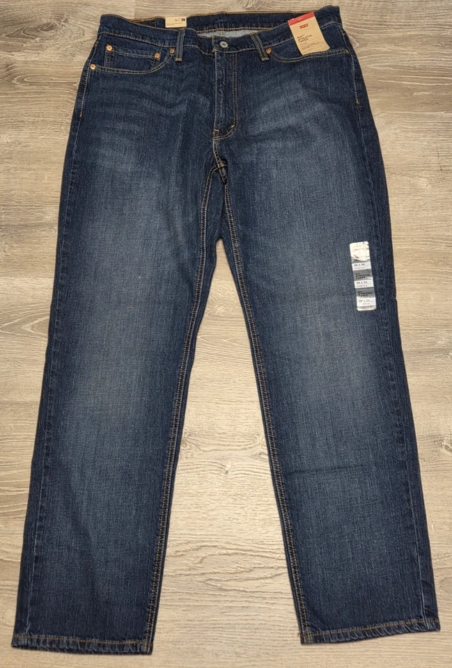 Levi's 541 Athletic Tape Blue Jeans Sits At Your Waist Size 36 -