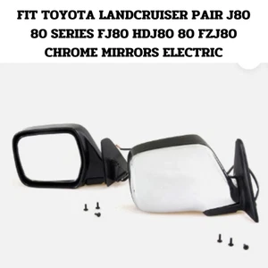 FIT TOYOTA LANDCRUISER PAIR CHROME MIRRORS J80 80 SERIES FJ80 HDJ80 80 FZJ80 - Picture 1 of 10