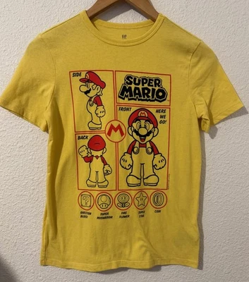  Новый без ценников GAP Kids Nintendo Super Mario графический футболка желтый размер L (10) - Изображение 1 из 4