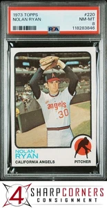 1973 Topps #220 Nolan Ryan Angels Hof PSA 8 - Imagen 1 de 3