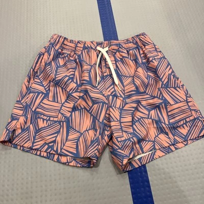 Bear Bottom Shorts Mens Medium Geometric Print Mesh Lined Swim Trunks Colorful - Immagine 1 di 4