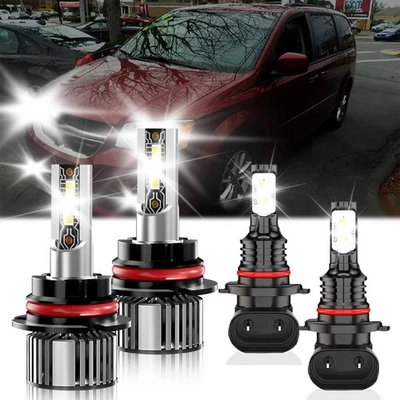 For Dodge Grand Caravan 2005-2007 LED Headlight Bulb High&Low Beam Fog Light Kit - Image 1 of 4