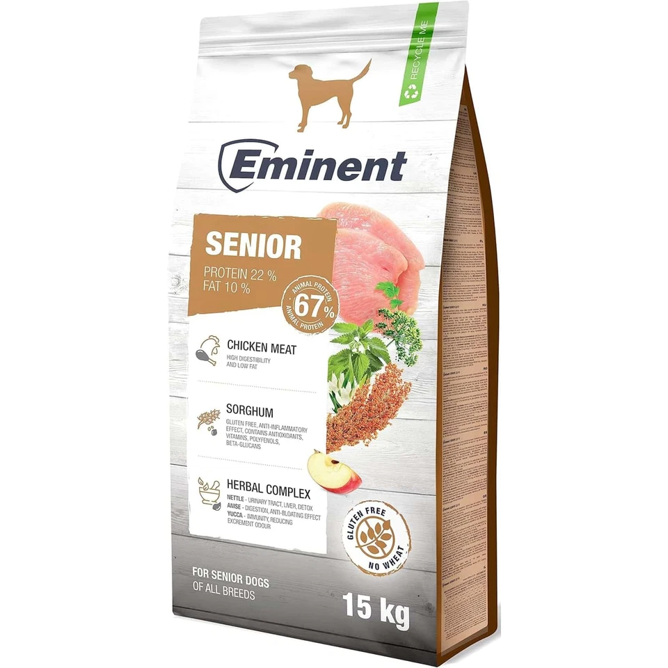 Eminent Senior 15kg glutenfreies Trockenfutter | alte Hunde | alle Rassen - Bild 1 von 2
