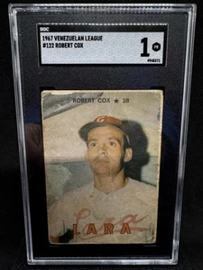 1967 Topps Venezuelan League #122 Bobby Cox Graded SGC 1 HOF Rookie Card RC - Bild 1 von 2