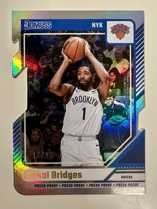 2024-25 Panini Donruss - Mikal Bridges Gold Die-Cut /25 - New York Knicks - Picture 1 of 3