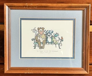 Robert Marble The Things We Do For Friendship Signed Framed 11x9 - Picture 1 of 2