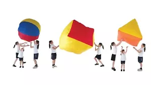 Auftrieb Luftballons Würfel/Ball/Pyramide Spaß Gruppe werfen Aktivität Schule Spiel - Bild 1 von 4