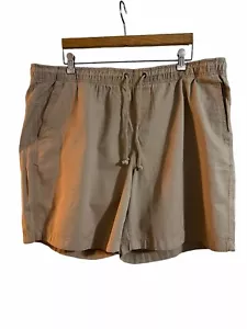 New LL Bean Dock Shorts Classic Fit 2XL Beige/ Khaki Elastic Waist Drawstring - Picture 1 of 9