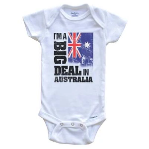 I'm A Big Deal In Australia Funny Australian Flag Baby Bodysuit - Picture 1 of 2