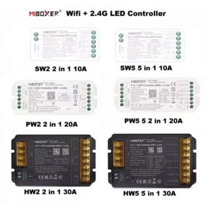 Miboxer 12A 20A 30A WiFi 2.4G Controller 5IN1 Tuya APP RGB CCT rgbw fr LED STRIP - Picture 1 of 19