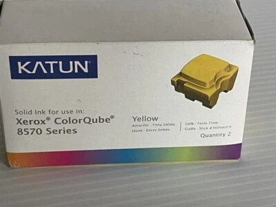 Katun 39399 Xerox ColorQube 8570 Solid Ink Stick YELLOW 2 Pieces NEW Seal - Image 1 of 4