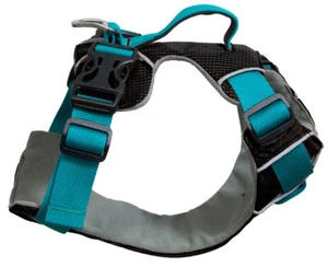 DOG CAR TRAVEL Harness Sotnos Safety Padded Adjustable Grab Handle Strong Teal - Picture 1 of 9
