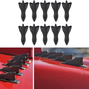 Universal Car Roof Shark Fin Decorative Sticker Carbon Fiber Decors Accessories - Picture 1 of 7