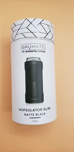 BruMate Hopsulator SLIM 12oz Seltzer Can Koozie Matte Black New in Pkg - Picture 1 of 14