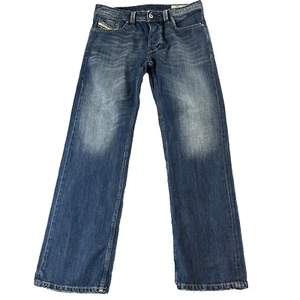 Diesel Larkee Jeans Herren 31 30 Regular Straight Dark Wash Blau Schnurrhaare 008XR - Bild 1 von 12