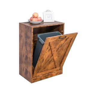 Zedesey 13 Gallon Wooden Tilt Out Trash Cabinet Hidden Trash Can Kitchen Recy... - Picture 1 of 7