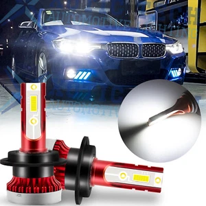 H7 Super White LED High Beam DRL Light Bulbs For BMW E46 F30 320i 330i 3-Series - Picture 1 of 12
