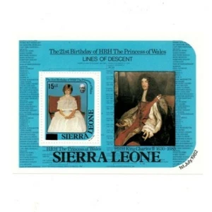 Sierra Leone 1985 - Princess Diana, 21st Bday REVAL - Souvenir Sheet - 722 - MNH - Picture 1 of 1