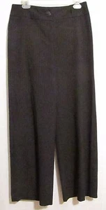 Chicos Womens Sz 1 Reg Pant Charcoal Gray Pin Stripe Rayon Blend Career Dressing - Picture 1 of 1