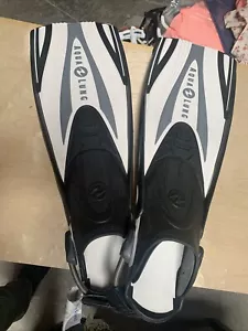 Aletas Aqua Lung Express ADJ con correas de resorte XL (blanco/ártico) equipo de buceo - Imagen 1 de 3