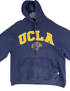 Sudadera con capucha con cordón de baloncesto atlético Russell vintage para hombre M azul UCLA Bruins - Imagen 1 de 11