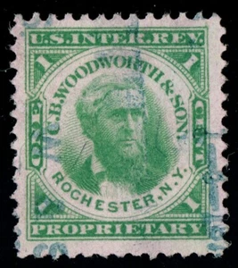[st7180] 1872 Sc#RT20b C. B. Woodworth & Son Perfume Rochester N.Y. "Pink paper" - Picture 1 of 2