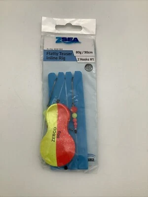 S074 - Zebco Flatty Teaser Inline Rig 80g 2 Hooks Buttlöffel - Bild 1 von 2