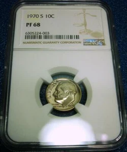 1970-S NGC PF68 10C ROOSEVELT DIME #003 - Picture 1 of 4