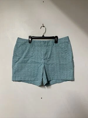 Le Tigre Chevron Pattern Shorts Womens Size 14 EUC Teal Blue Preppy - Image 1 of 4
