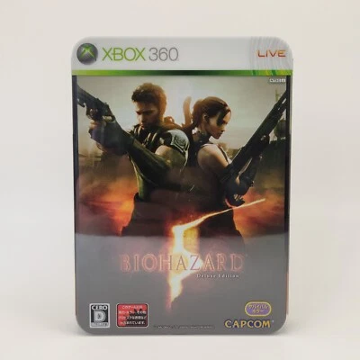 Biohazard 5 Deluxe Edition Xbox 360 Steel Case  Soundtrack CD Limited CIB Japan - Image 1 of 4