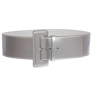 Ladies High Waist Wide Patent Fashion Plain Leather Belt - Picture 1 of 25