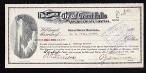 4R748 - 1917 THE TREASURER - GREAT FALLS, MONTANA - Picture 1 of 2