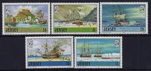 1987 JERSEY ADVENTURERS PART 2 SET OF 5 FINE MINT MNH/MUH - Picture 1 of 1