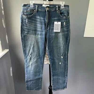 NWT Pistola Lisabeth distressed straight leg high rise jeans with pockets - Picture 1 of 12