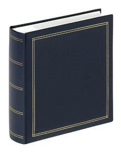 Album Copertina Similpelle Blu insert Oro 200 Tasche 10x15 - Foto 1 di 4