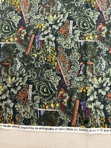 Through the Garden Gate Fabric 1 Yard Veggie Garden - Picture 1 of 3