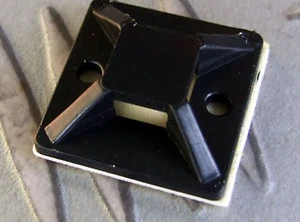 CABLE TIE BASE SELF ADHESIVE 19mm SQUARE for WIRES LOOMS HARNESS ICE ETC 30 PACK - Picture 1 of 2