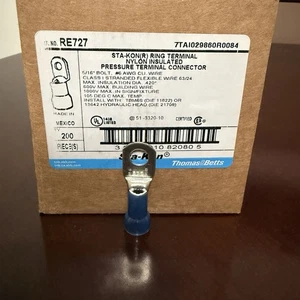 Thomas & Betts RE727 Sta-Kon Ringisolierter Klemmenverbinder Menge 200 Stück - Bild 1 von 5
