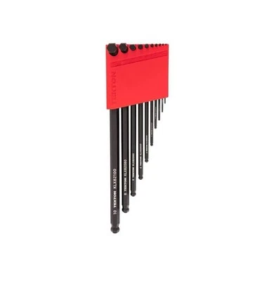 Hex L-Key Set Ball End Durable Manganese Phosphate 10-Pcs (1.3-10 mm) w/ Holder - Image 1 of 4