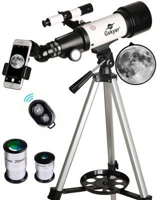 Gskyer AZ70400 400mm Astronomical Refracting Telescope 70mm Aperture AZ Mount - Image 1 of 4