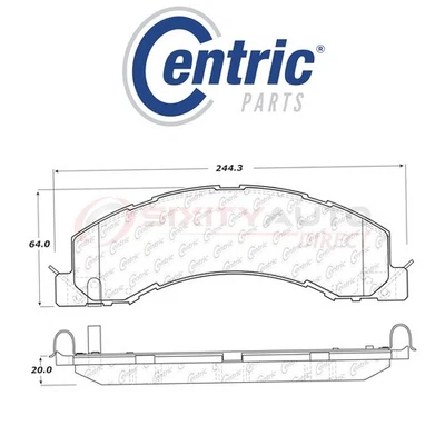 Centric C-TEK Metallic Disc Brake Pads for 2011-2017 Ram 4500 6.4L 6.7L L6 tt - Изображение 1 из 4