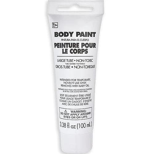 Pintura corporal completa a base de crema no tóxica Amscan 39007608, 34 OZ, blanca Foto 1 de 3