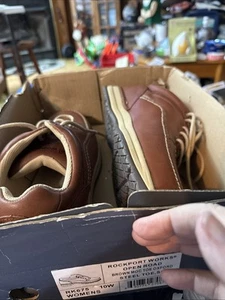 Rockport Works Open Road Oxford RK675 4" Stahlkappe Damen 10 breit braun Leder - Bild 1 von 17