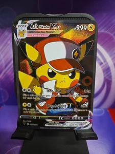 Ash Pikachu VCOS Pokemon Card Holo Cosplay ART FREE SHIPPING - Picture 1 of 5