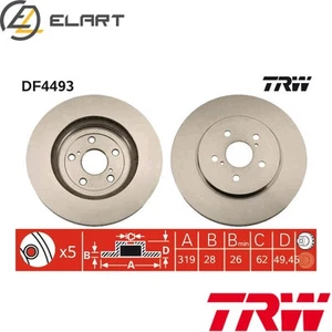 2x BRAKE DISC DF4493 FOR LEXUS RX TOYOTA HIGHLANDER/KLUGER 2GR-FE 3.5L 6cyl RX - Picture 1 of 16
