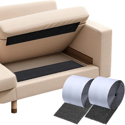 4.33 Inch X 32.8 Feet Black Adhesive Hook and Loop Tape Heavy Duty, Non Slip Cou - Image 1 of 4