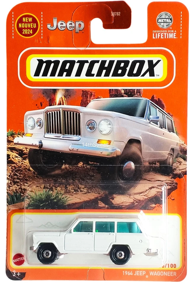 2024 Matchbox Adventure #38/100 - 1964 Jeep Wagoneer - long card - Image 1 of 1