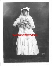 Vintage Irene Bordoni WEDDING DRESS '18 THEATRE Publicity Portrait PACH BROS.