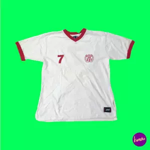 POD Men’s Vintage T Shirt, Number 7 Print Graphic Back, Crew Neck, White, M - Picture 1 of 4