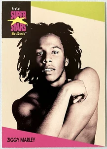ZIGGY MARLEY ProSet SuperStars MusiCards 1991 USA 1st Ed. CARD 34Yrs! RARE - Foto 1 di 2